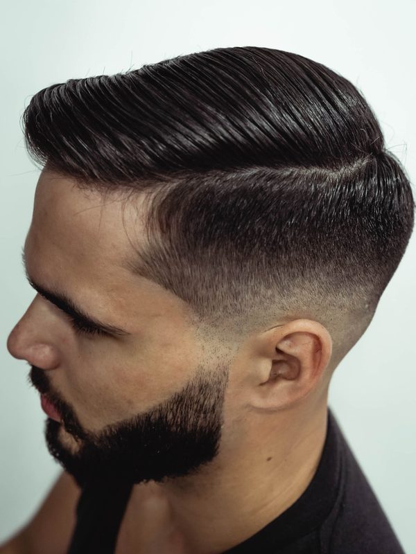 Classic men's haircut with a fade